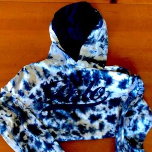 Boys polo hoodie blue and whitesize Med no stains